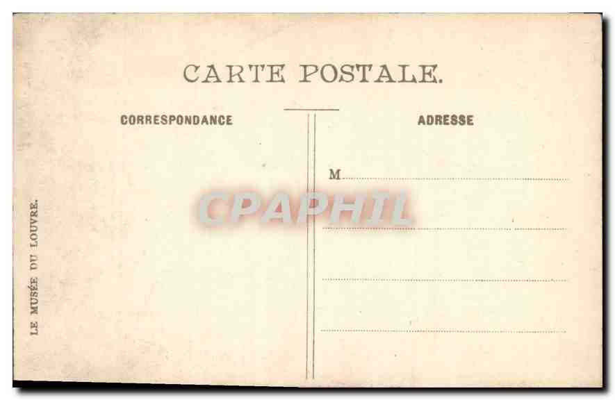 CPA Raphael La Sainte Famille de Francois I  — Verso