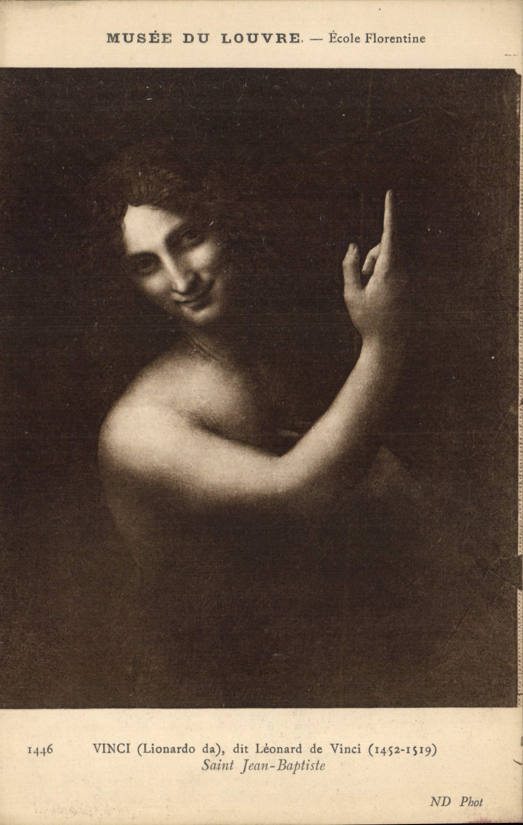 CPA Musee du Louvre Vinci Lionardo da dit Leonard de Vinci Saint Jean Baptiste 