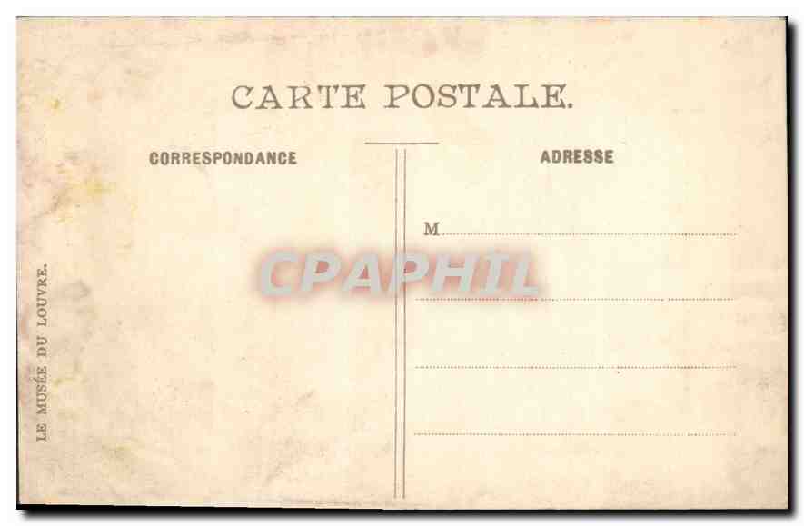 CPA Le Musee du Louvre Madame Recamier — Rückseite