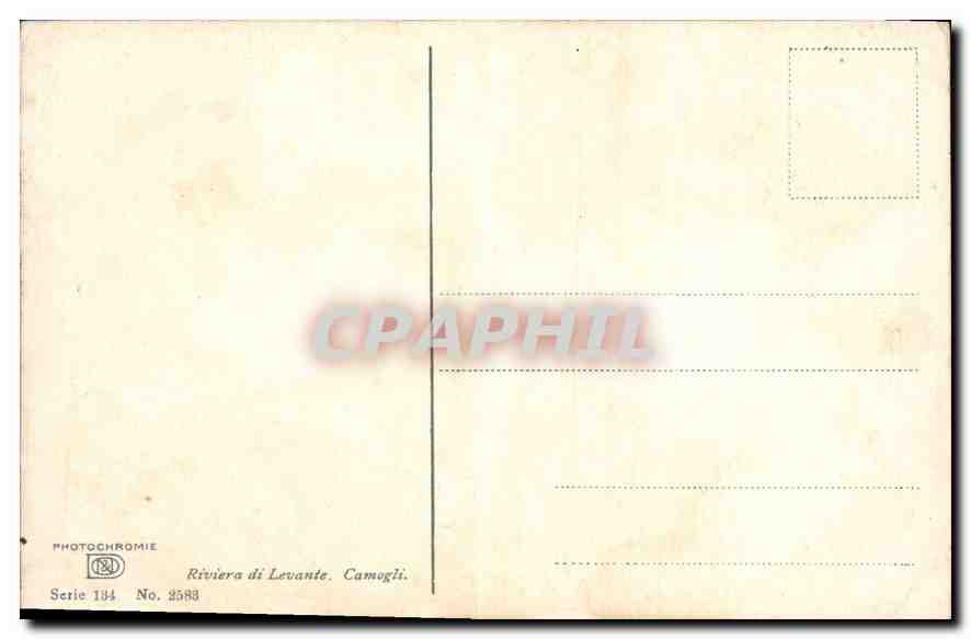 CPA Riviera di Levante Camogli  — Rückseite