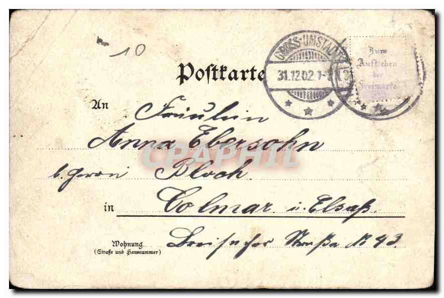 CPA Fantaisie Fleurs — Verso