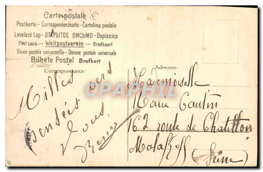 CPA Fantaisie Enfant — Rückseite