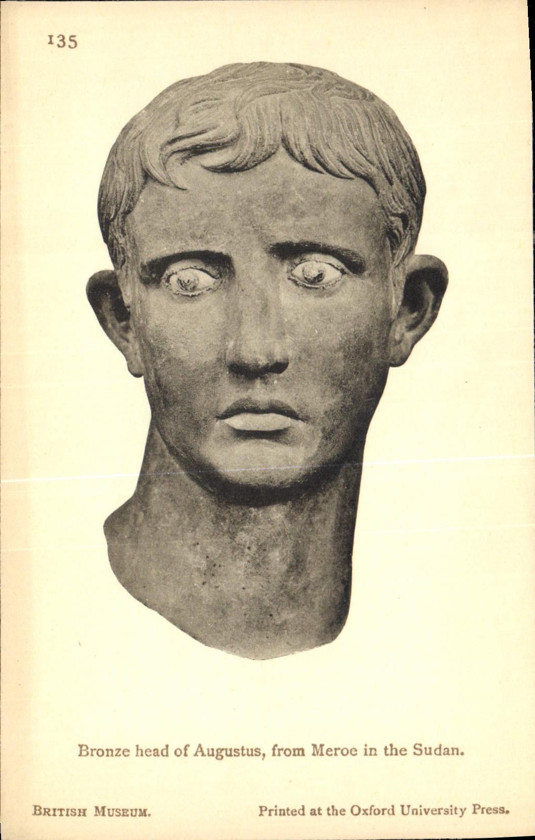 Tête en bronze d'Auguste — Meroe au Soudan — British Museum, imprimée par l'Oxford University Press