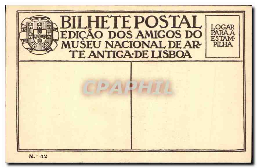Portrait de D. Sébastião — École portugaise (XVIe siècle) — Édition des Amis du Musée National d'Art Antique de Lisbonne, n° 42 — Verso
