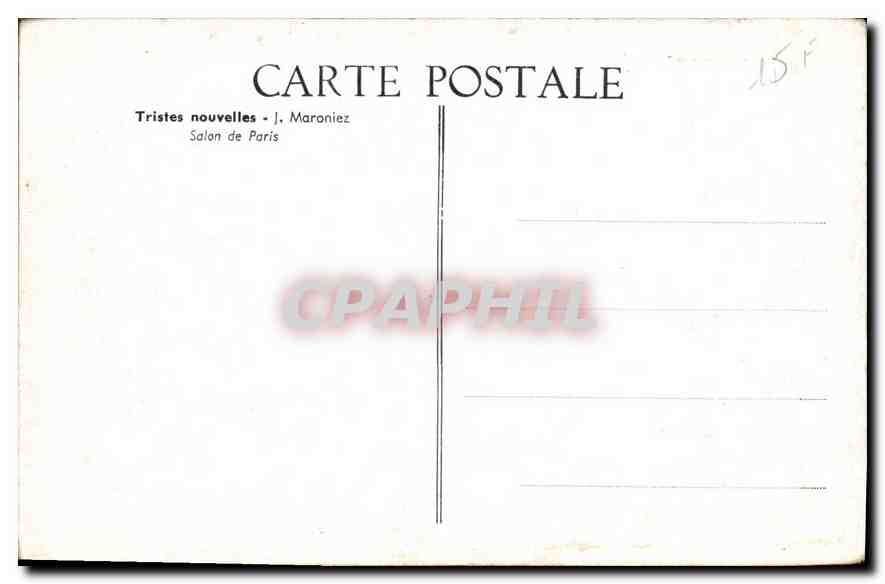 CPA Tristes nouvelles J Maraniez Salon de Paris  — Rückseite