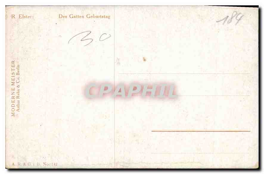 CPA Elster Des Gatten Geburststag — Verso