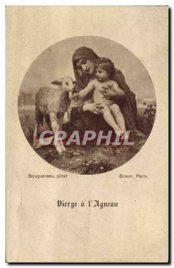 Image Bouguereau Braun Paris Vierge a l'Angeau 