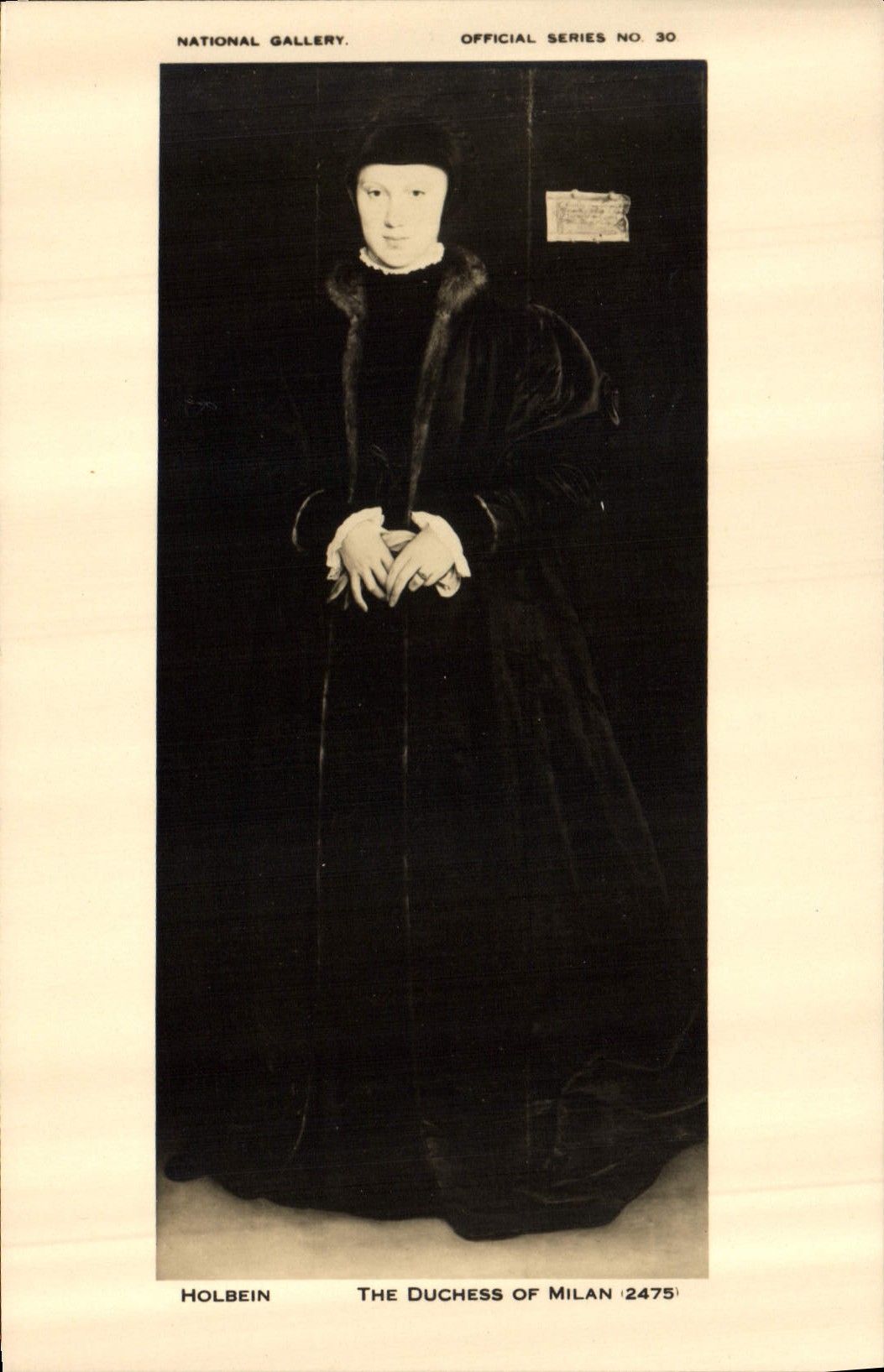 CPA National Gallery Holbein The Duchess of Milan 