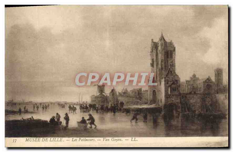 CPA Musee de Lille Les Patineurs Van Coyen 