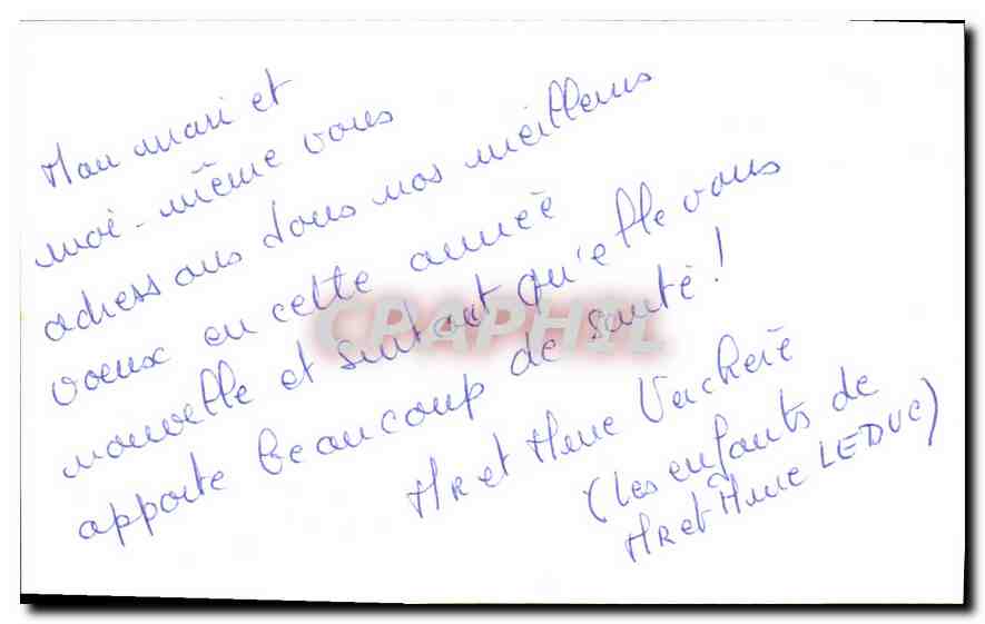 CPA Bonne Annee  — Rückseite