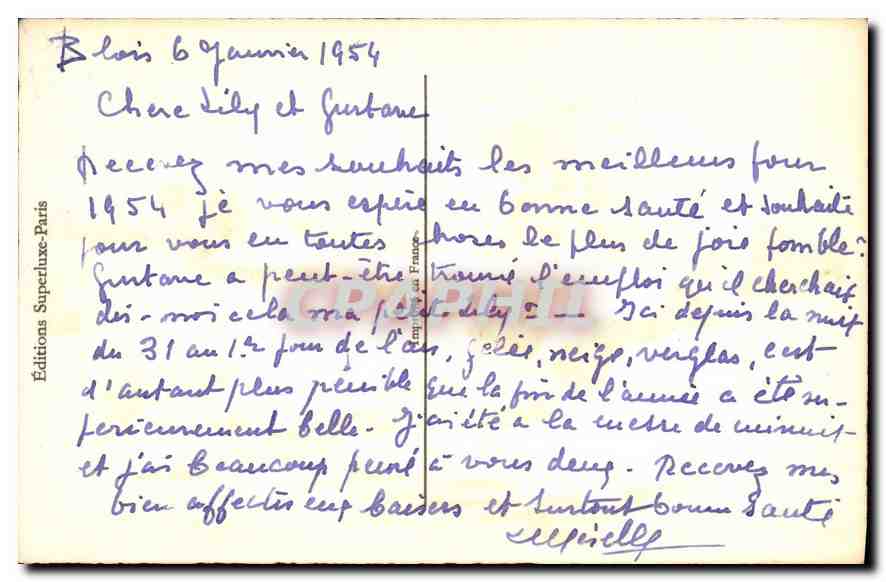 CPA Bonne Annee  — Rückseite