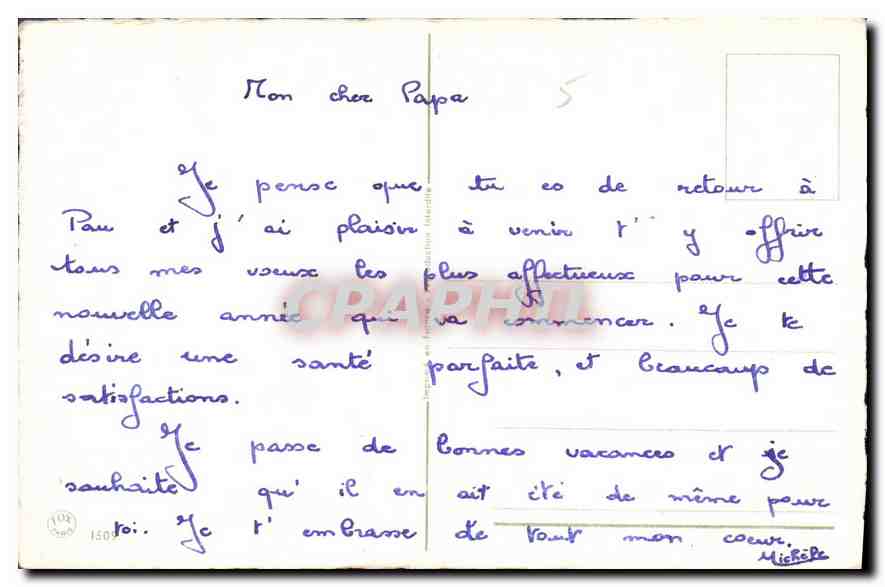 CPA Bonne Annee  — Rückseite
