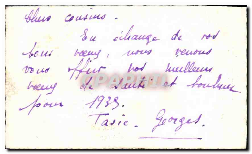 CPA Bonne Annee  — Rückseite