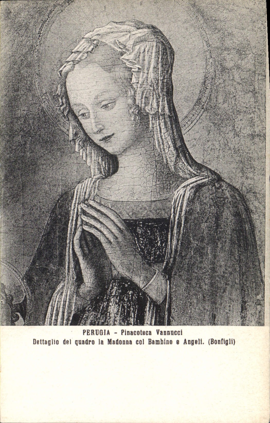 Madonna col Bambino e Angeli — détail du tableau de Vannucci — Bonfigli (éditeur)