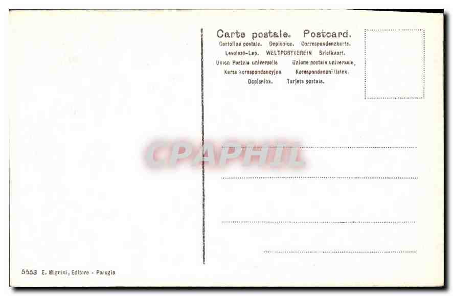 Madonna col Bambino e Angeli — détail du tableau de Vannucci — Bonfigli (éditeur) — Verso