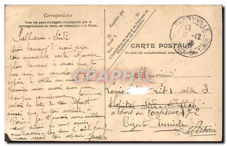 CPA Deshabille gourmand  — Verso