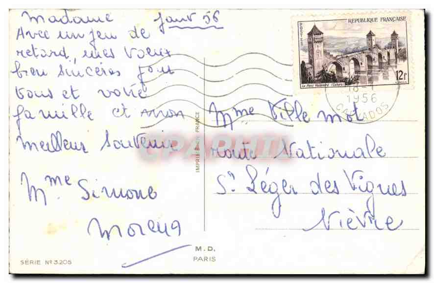 CPA Bonne Annee  — Rückseite
