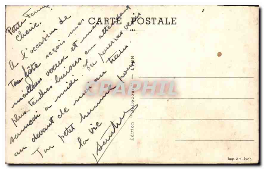 CPA Bonne Fete Fleurs — Verso