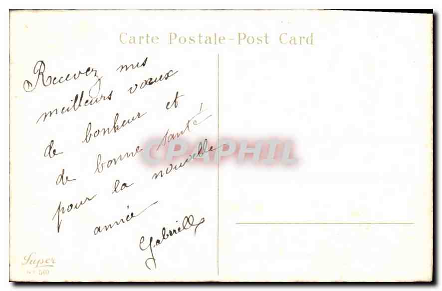 CPA Fantaisie Fleurs Fer a cheval — Rückseite