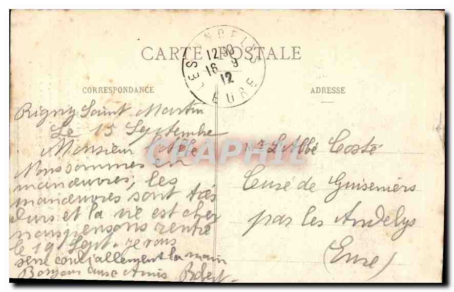 CPA Paris Michel des Fresques de la Crypte de la Basilique du Bois Chenu  — Verso