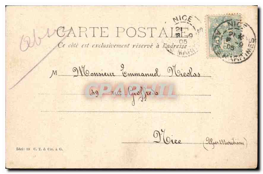CPA Fantaisie Fleurs — Verso