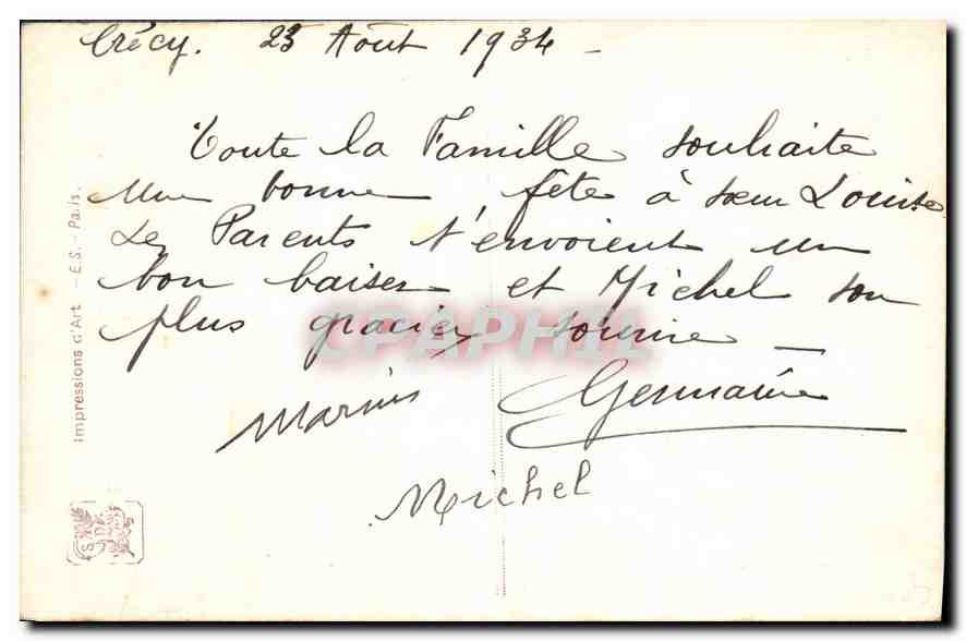 CPA Salons de Paris Barthalot Le berceau — Rückseite
