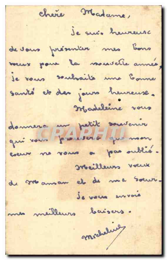 CPA Bonne Annee  — Rückseite