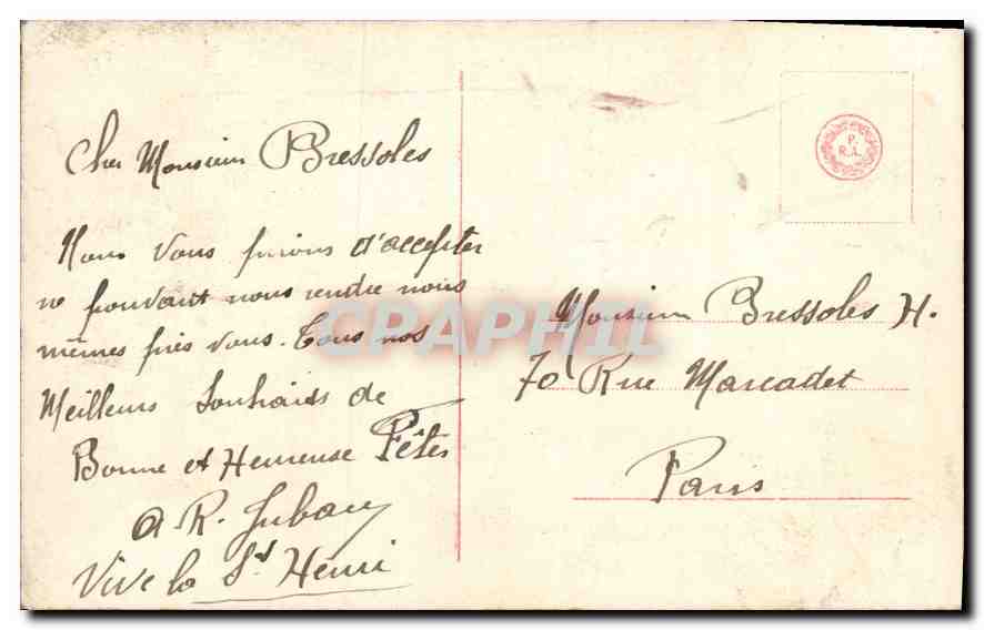 CPA Femme — Verso