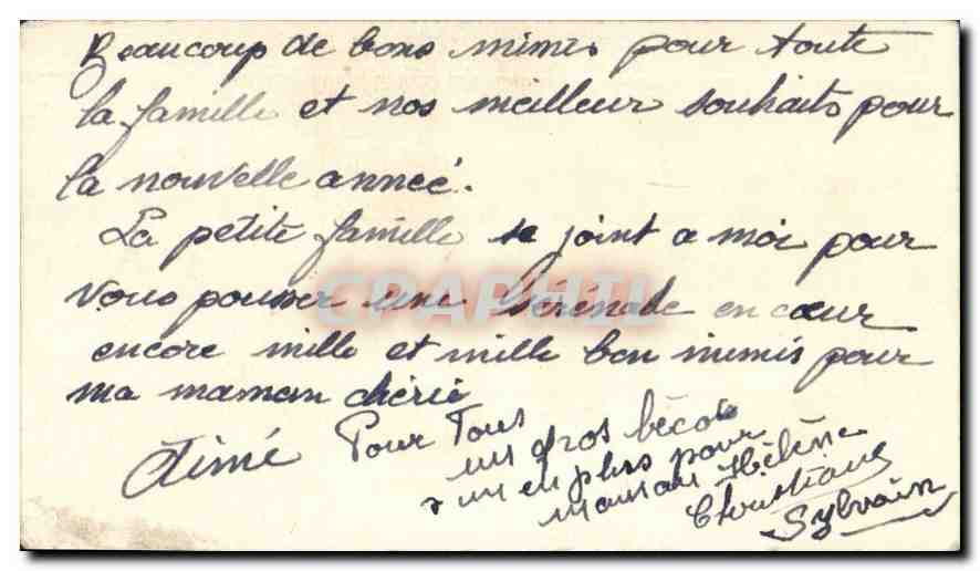 CPA Bonne Annee  — Rückseite