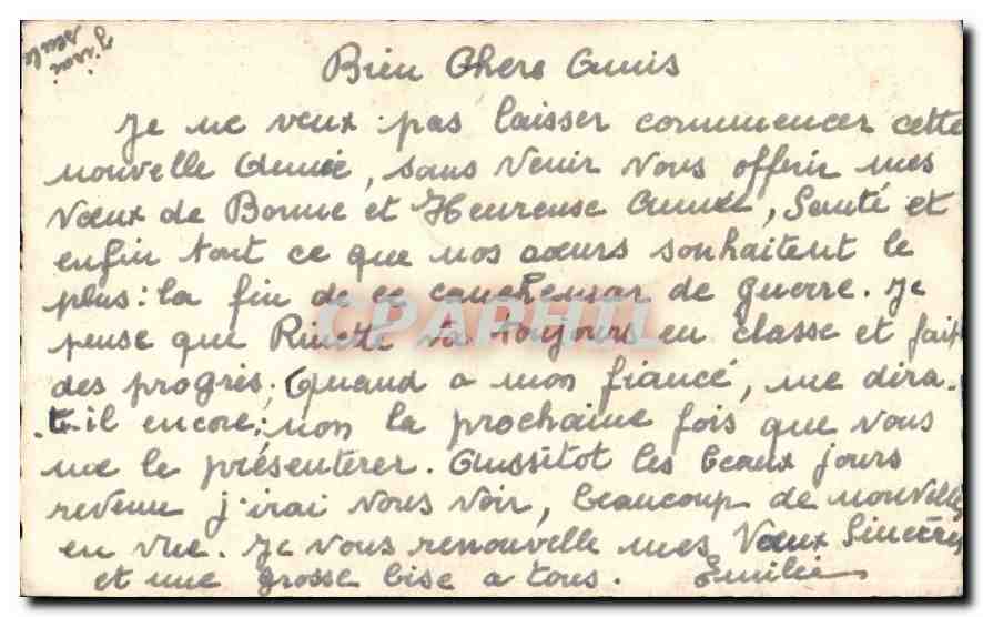 CPA Heureuse Annee  — Rückseite