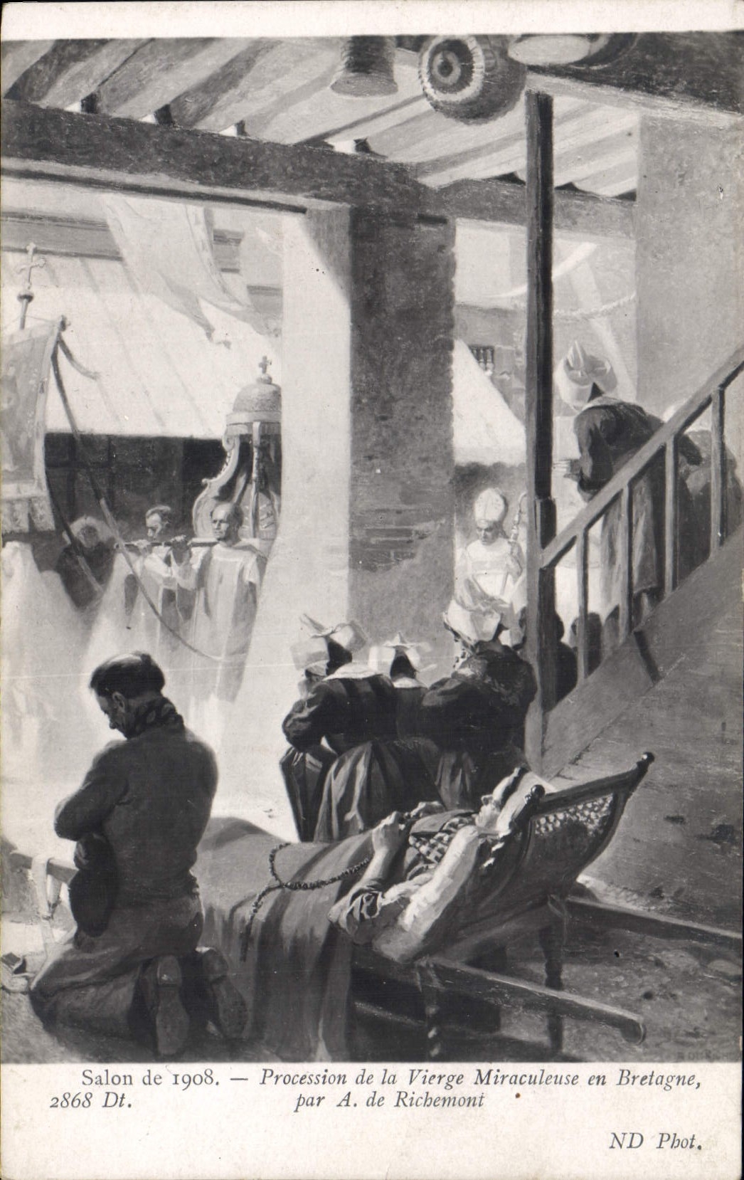 Procession de la Vierge Miraculeuse en Bretagne — Salon de 1908 — par A. de Richemont