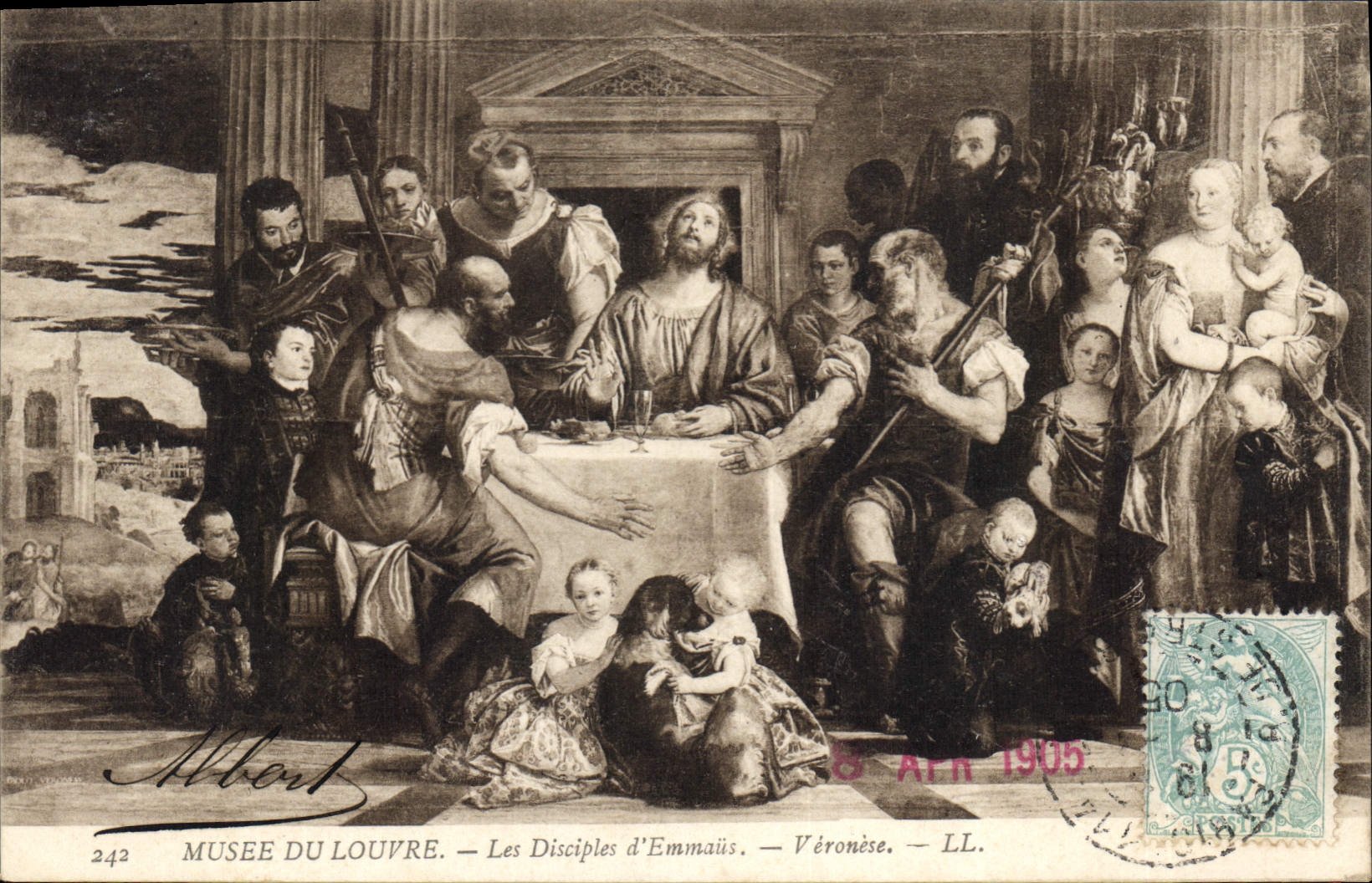 CPA Musee du Louvre Les Disciples d'Emmasus Veronese 