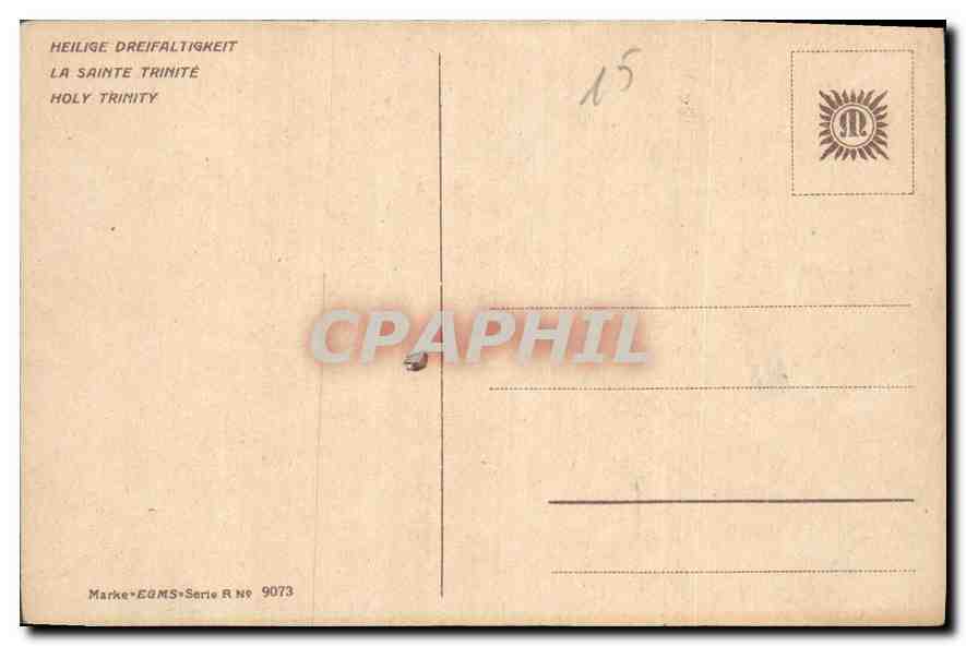 CPA Heilige Dreifaltigkeit La Sainte Trinite  — Verso