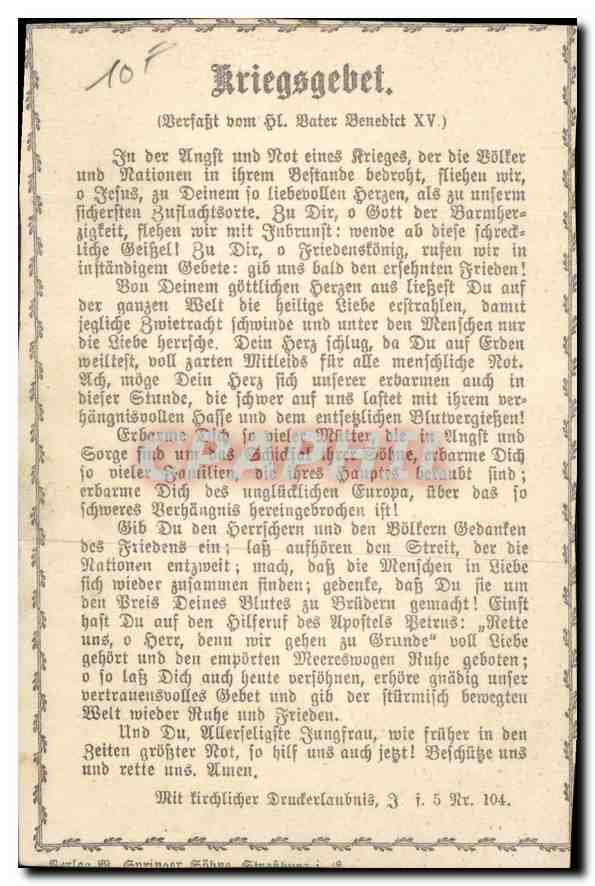 CPA Schlacht des Saarburg  — Rückseite