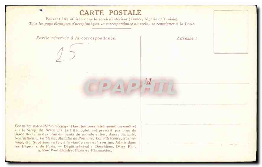 CPA Bataille de Rocroy  — Verso