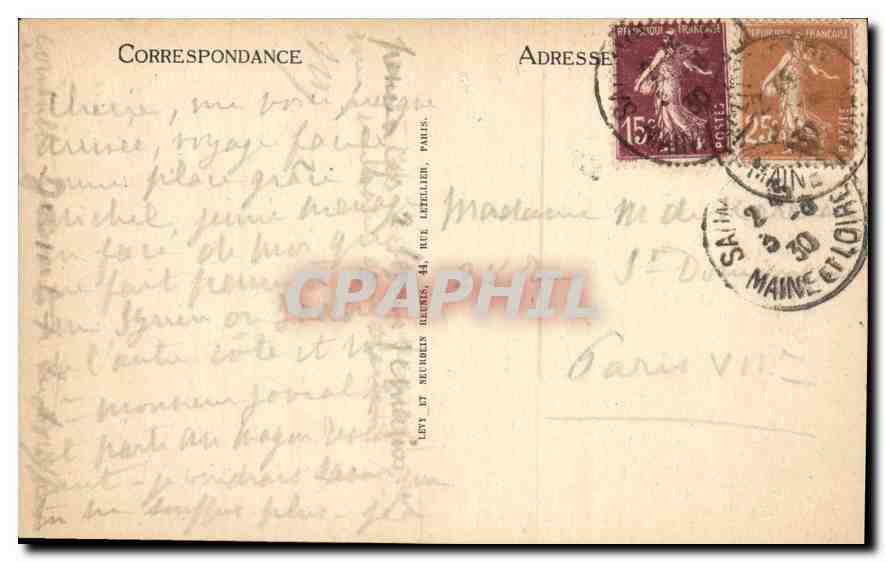 CPA Adam La Fille du Passeur Musee du Luxembourg Paris  — Rückseite