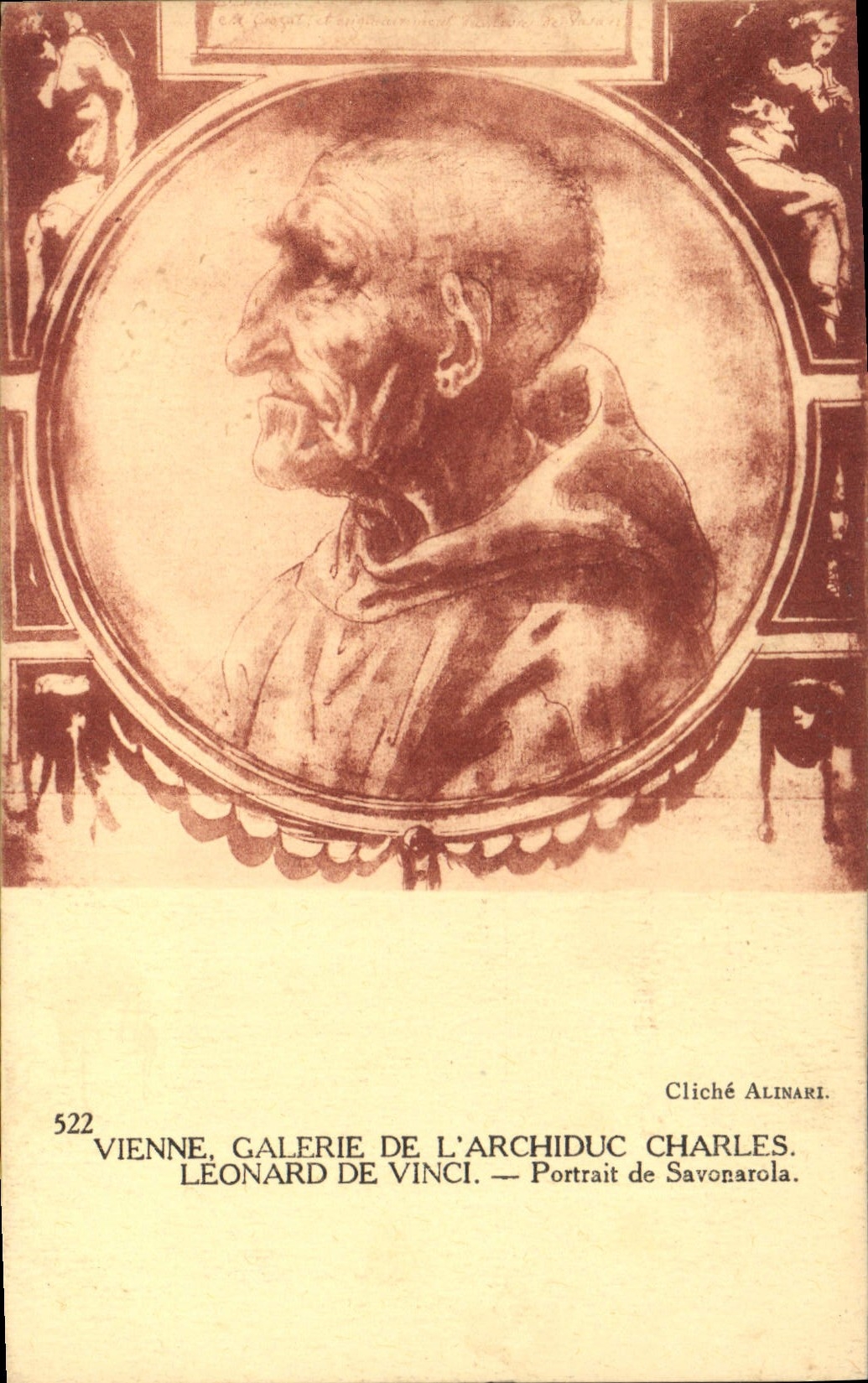 Portrait de Savonarola — Vienne, Galerie de l'Archiduc Charles — Cliché Alinari