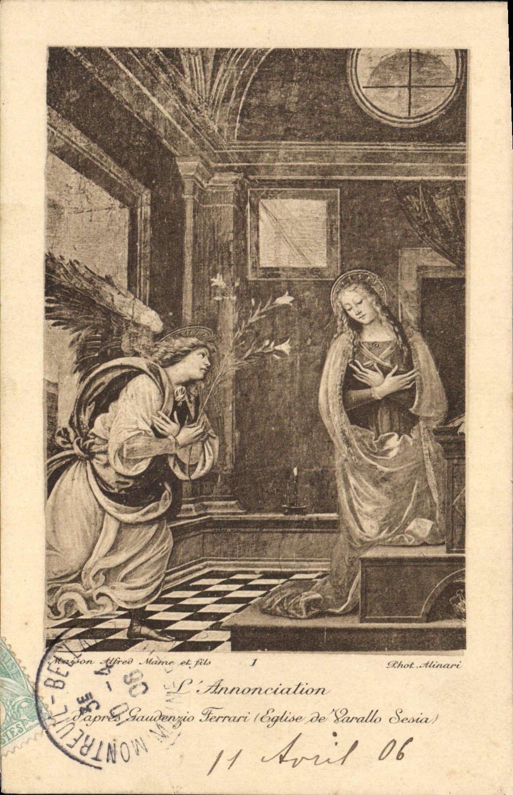 L'Annonciation — d'après Suardenzo Ferrari, Église de Sarallo Sesia — Maison Alfred Maîne et fils, n°1