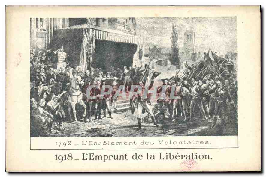 CPA L'Emprunt de la Liberation L'enrolement des volontaires