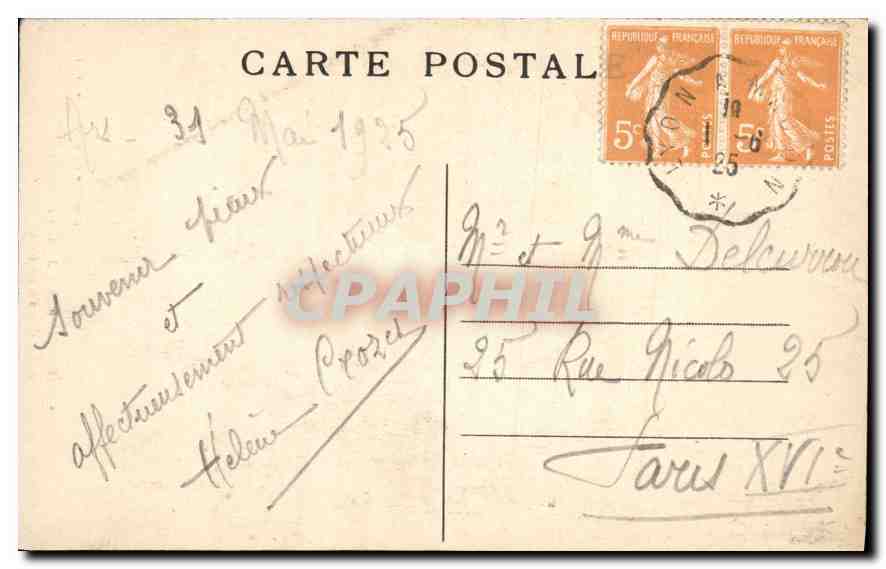 CPA Le Bienheureux J M Vianney Cure d'Ars  — Verso