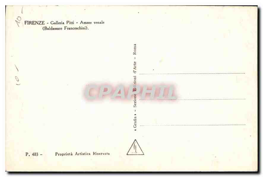Florencio - Galleria Pitti - Amore venale (Baldassare Franceschini) — Verso