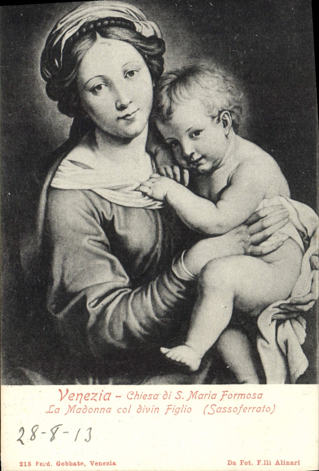 Venezia - Chiesa di S. Maria Formosa (Sasso Ferrato) — La Madonna col divin Figlio — Fot. F.lli Alinari