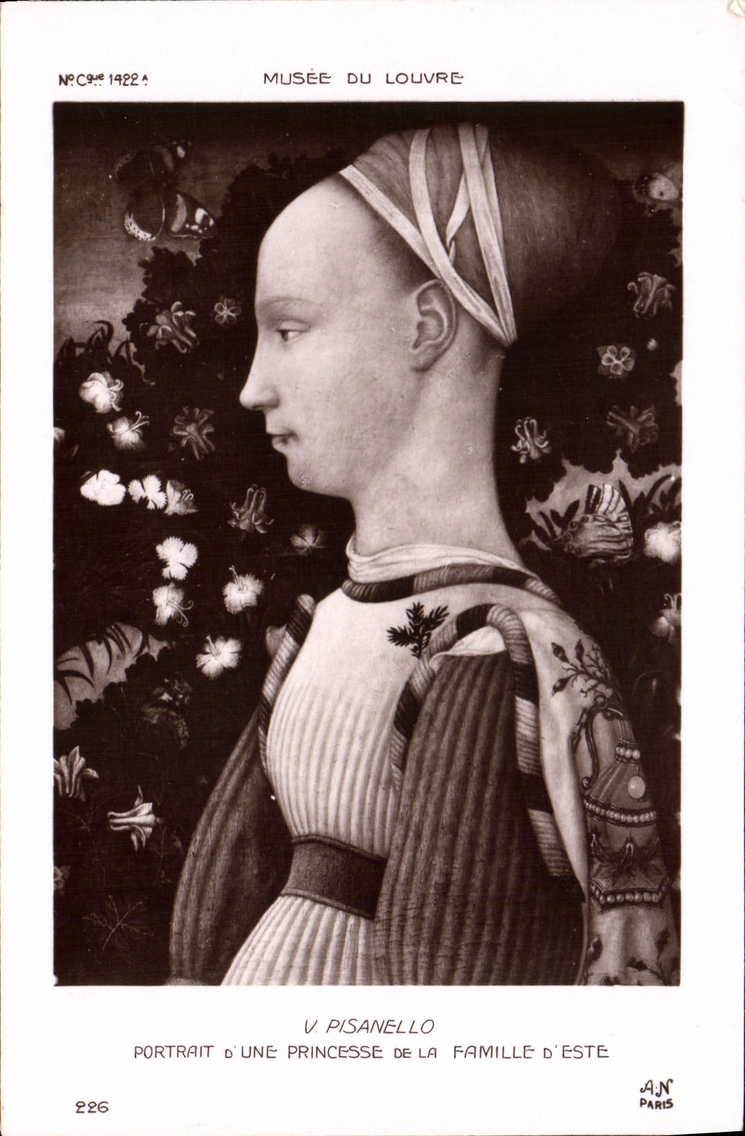 CPA Musee du Louvre V Pisanello Portrait d'une princesse de la Famille d'Este  