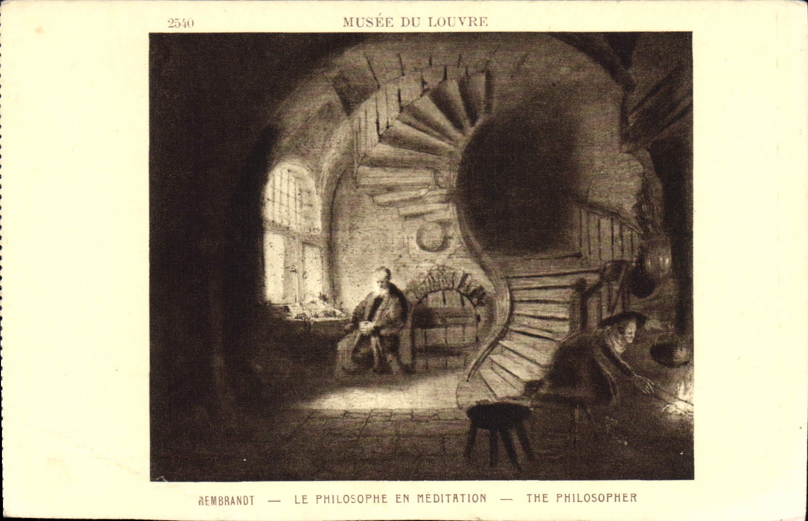 Le Philosophe en Méditation — Rembrandt — Musée du Louvre — n° 2540