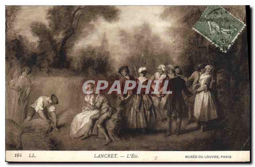 CPA Lancret L'Ete Musee du Louvre Paris 