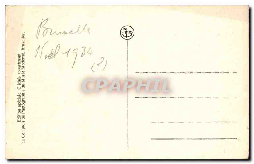 CPA Navez Agar et Ismael Musee Moderne de Bruxelles  — Rückseite
