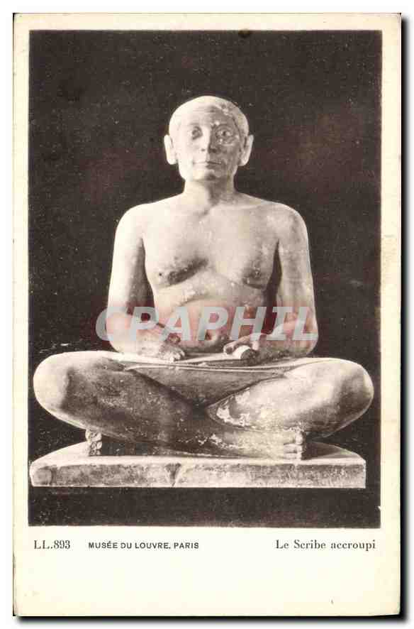 CPA Musee du Louvre Paris Le Sribe accroupi 