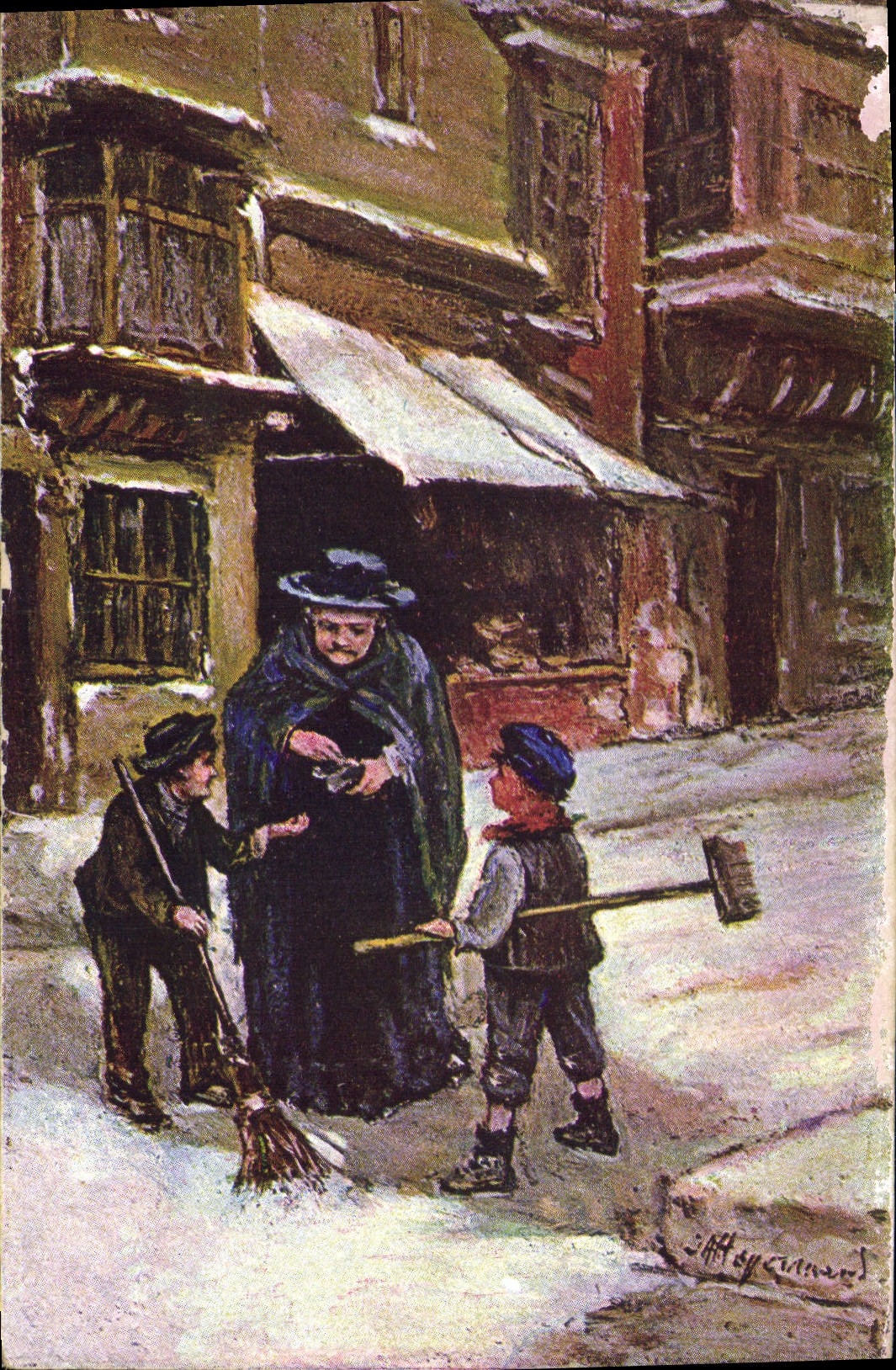CPA Enfants Femme