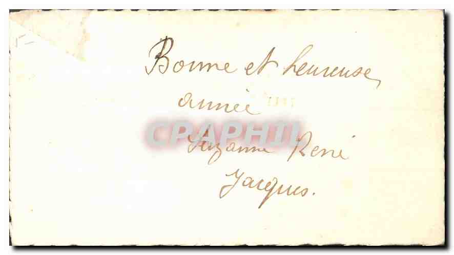 CPA Bonne Annee Fleurs — Verso