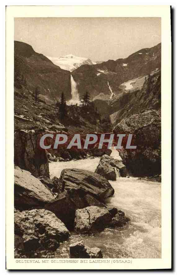 Geltental mit Geltenhorn bei Lauenen (Gstaad) — Photo J. Naegeli, Gstaad
